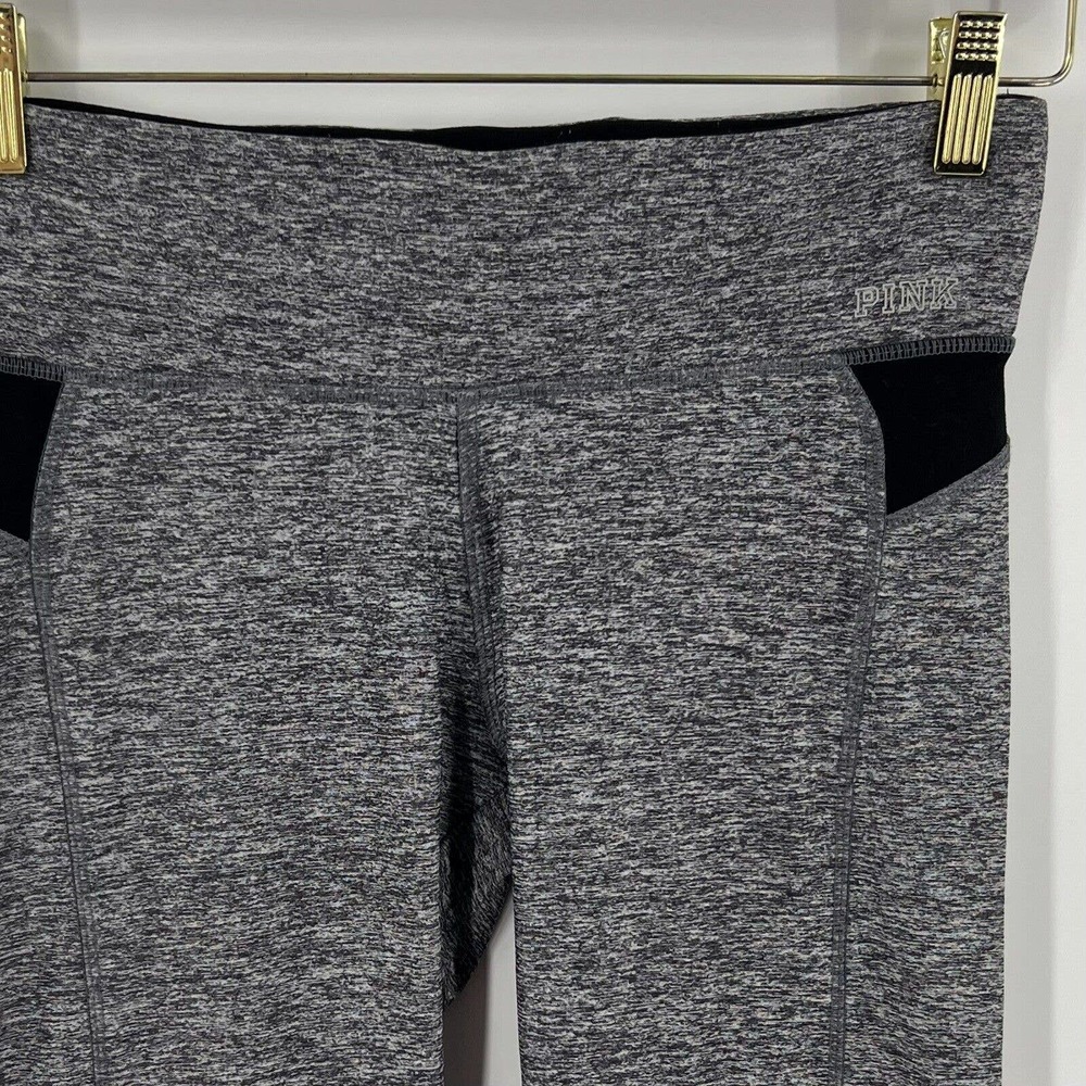 Victorias Secret PINK Ultimate Yoga Pants Size Small Gray Black Workout Leggings - Picture 2 of 4